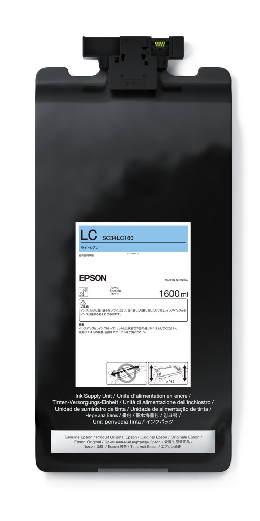 (LINEクーポン有)SC34LC160 「直送」【代引不可・他メーカー同梱不可】 エプソン SureColor用 インクパック/1600ml(ライトシアン) 【1入】