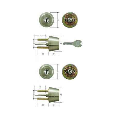 (LINEクーポン有)GOAL ゴール V-AD 5 (2個同一) 扉厚30-43MM 取替用シリンダー VAD5(2個同一)扉厚3043MM｜測定器・工具のイーデンキ