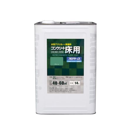 アトムハウスペイント 4971544161419 水性コンクリート床用 フロアトップ 14L #11 グリーン