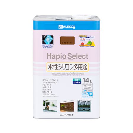直送 代引不可・他メーカー同梱不可 カンペハピオ 00017650231140 ハピオセレクト ライトカーキー 14L Hapio Kanpe ホビー用 つやあり【キャンセル不可】