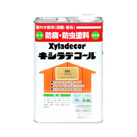 直送 代引不可・他メーカー同梱不可 カンペハピオ 00017670080000 キシラデコール カラレス 3．4L 大阪ガスケミカル Kanpe Hapio ホビー用 Xyladecor屋外木部用【キャンセル不可】