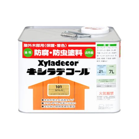 直送 代引不可・他メーカー同梱不可 カンペハピオ 00017670090000 キシラデコール カラレス 7L KANSAI 大阪ガスケミカル Hapio Kanpe【キャンセル不可】