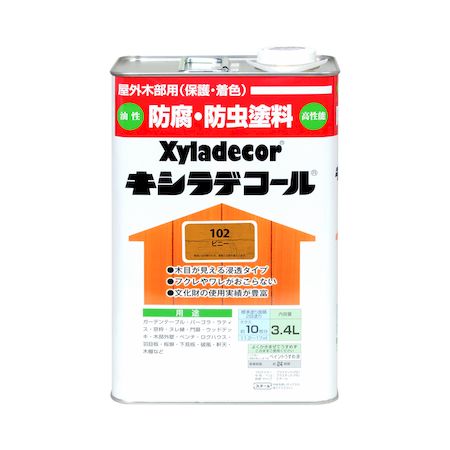 直送 代引不可・他メーカー同梱不可 カンペハピオ 00017670130000 キシラデコール ピニー 3．4L 大阪ガスケミカル Kanpe Hapio ホビー用 Xyladecor屋外木部用 日本エンバイロケミカルズ【キャンセル不可】