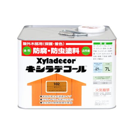 直送 代引不可・他メーカー同梱不可 カンペハピオ 00017670140000 キシラデコール ピニー 7L KANSAI 大阪ガスケミカル Kanpe Hapio ホビー用【キャンセル不可】