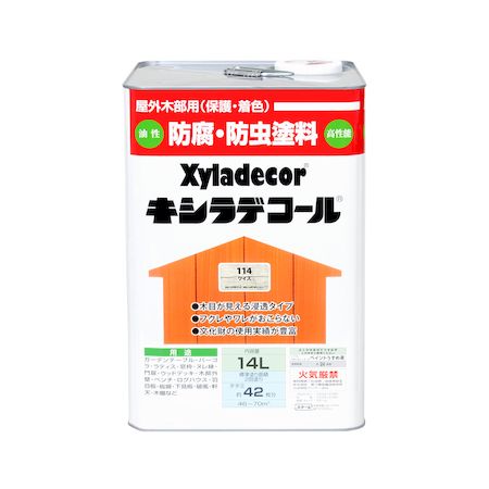 直送 代引不可・他メーカー同梱不可 カンペハピオ 00017670700000 キシラデコール ワイス 14L KANSAI 大阪ガスケミカル Hapio Kanpe【キャンセル不可】