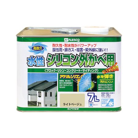 直送 代引不可・他メーカー同梱不可 カンペハピオ 00427650221070 水性シリコン外かべ用 ライトベージュ 7L Kanpe Hapio 水性シリコン外壁用【キャンセル不可】