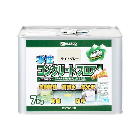 直送 代引不可・他メーカー同梱不可 カンペハピオ 00467650653070 水性コンクリートフロア用 ライトグレー 7K ALESCO Kanpe Hapio 水性コンクリートフロアー用【キャンセル不可】