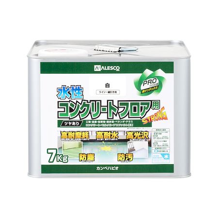 直送 代引不可・他メーカー同梱不可 カンペハピオ 00467654603070 水性コンクリートフロア用 ライン線引き白 7K ALESCO Kanpe Hapio KANSAI【キャンセル不可】
