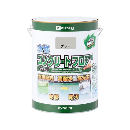 直送 代引不可・他メーカー同梱不可 カンペハピオ 00467655091034 水性コンクリートフロア用 グレー 3.4L Kanpe Hapio kanpehapio 万能塗料【キャンセル不可】