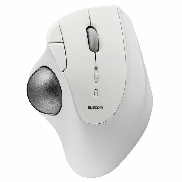 ELECOM エレコム M-IT10BRWH トラックボール マウス Bluetooth 5ボタン 人工ルビーユニット エルゴノミクス IST ホワイト MIT10BRWH