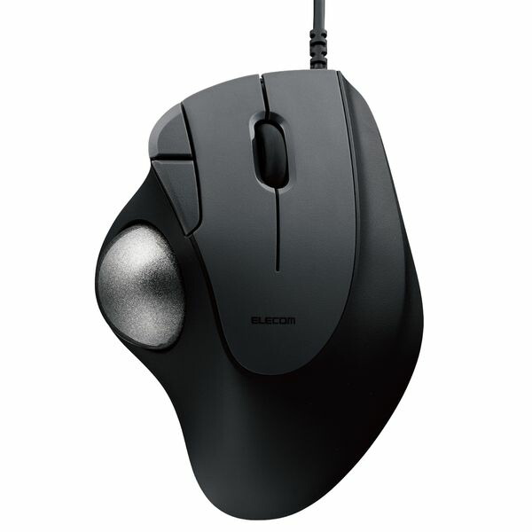 (LINEクーポン有)ELECOM エレコム M-IT10URBK トラックボール マウス 有線 5ボタン 人工ルビーユニット エルゴノミクス IST ブラック MIT10URBK
