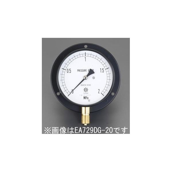 (LINEクーポン有)【個人宅配送不可】【即納在庫品】「直送」エスコ EA729DH-30 100mm0-3.0MPaツバ付圧力計 圧力 ゲージ EA729DH30【キャンセル不可】