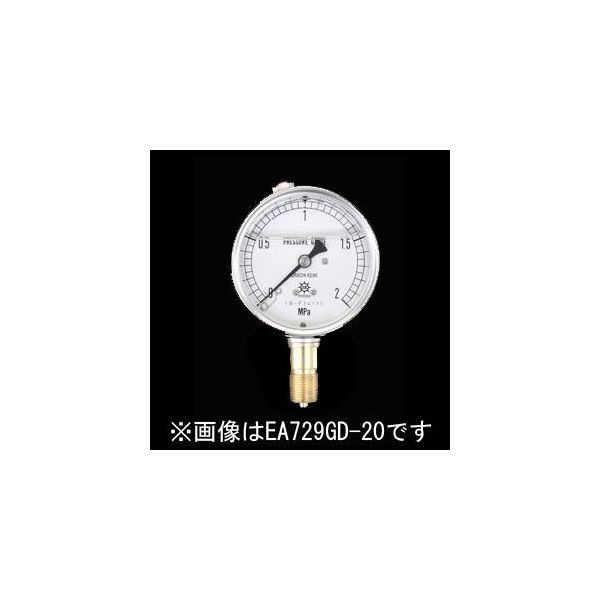 【即納在庫品】「直送」【個人宅配送不可】 エスコ EA729GE-250 直送 代引不可・他メーカー同梱不可 75mm0-25MPa グリセリン入 圧力計 圧力 ゲージ EA729GE250【キャンセル不可】｜測定器・工具のイーデンキ