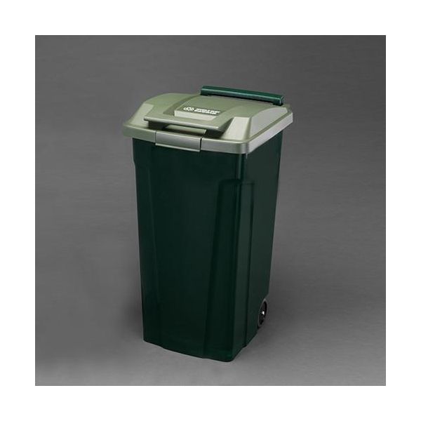 (LINEクーポン有)【即納在庫品】「直送」【個人宅配送不可】 エスコ EA995AA-172 直送 代引不可・他メーカー同梱不可 ９０Ｌ　ダストボックス キャスター付／グリーン EA995AA172【キャンセル不可】