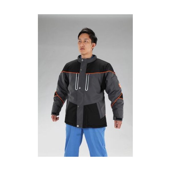 (LINEクーポン有)【即納在庫品】「直送」【個人宅配送不可】 エスコEA915GD-43 直送 代引不可・他メーカー同梱不可 L 防寒ジャケット 黒／灰 EA915GD43