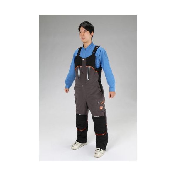 (LINEクーポン有)【即納在庫品】「直送」【個人宅配送不可】 エスコEA915GD-49 直送 代引不可・他メーカー同梱不可 LL 防寒オーバーオール 黒／灰 EA915GD49