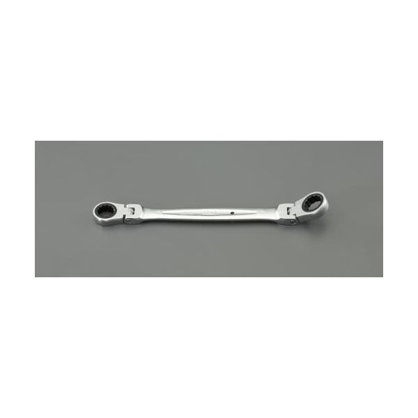 (LINEクーポン有)【個人宅配送不可】【即納在庫品】「直送」エスコ EA614HS-9 17x19mm／267mm ラチェットめがね 首振型 EA614HS9