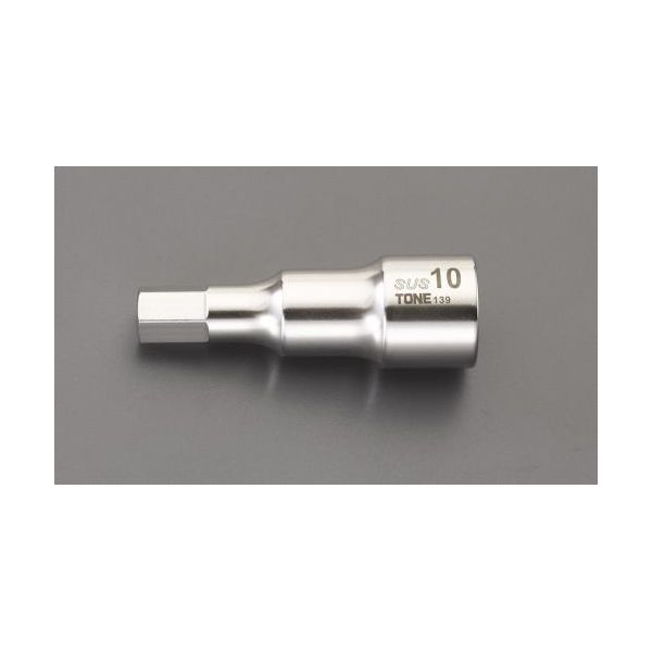 (LINEクーポン有)【個人宅配送不可】【即納在庫品】「直送」エスコ EA618SC-206 1／2”DR x 6mm INHEX ビットソケット ステンレス製 EA618SC206