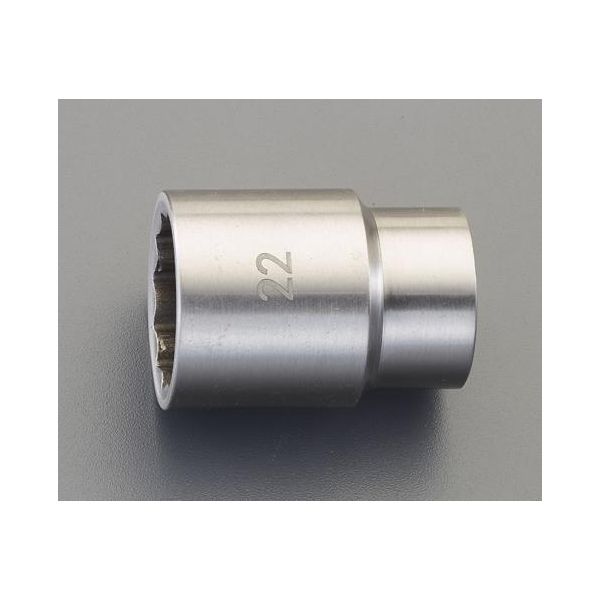 (LINEクーポン有)【個人宅配送不可】【即納在庫品】「直送」エスコ EA618SA-123 1／2”DR／23mm ソケット ステンレス製 EA618SA123