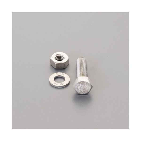(LINEクーポン有)【個人宅配送不可】【即納在庫品】「直送」エスコ EA949DX-1605 M16x 45mm強力六角ボルト SUS／ナットワッシャ付全ネジ EA949DX1605