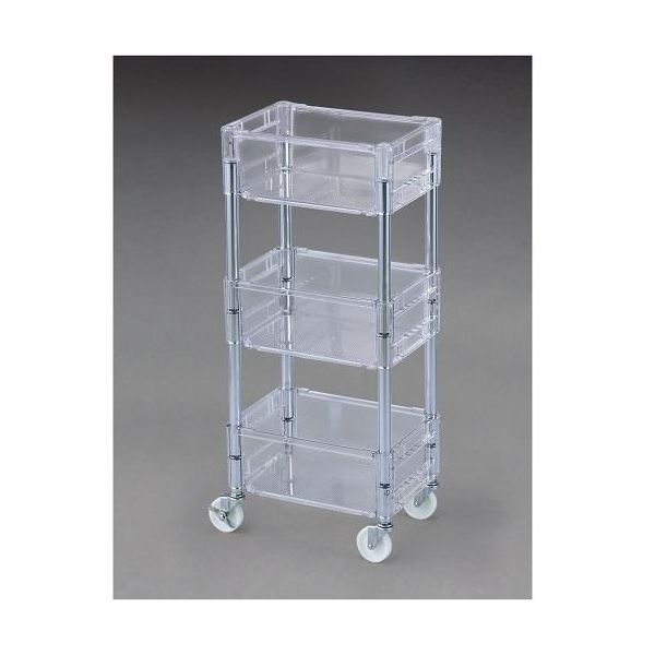 (LINEクーポン有)【即納在庫品】「直送」【個人宅配送不可】エスコ EA506AT-11 直送 代引不可・他メーカー同梱不可 280x390x895mm キャスター付コンテナ 3段 EA506AT11