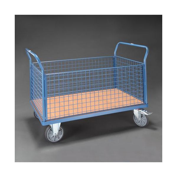 (LINEクーポン有)【即納在庫品】「直送」【個人宅配送不可】エスコ EA520BE-41 直送 代引不可・他メーカー同梱不可 850x500mm／500kg 運搬車 メッシュ EA520BE41