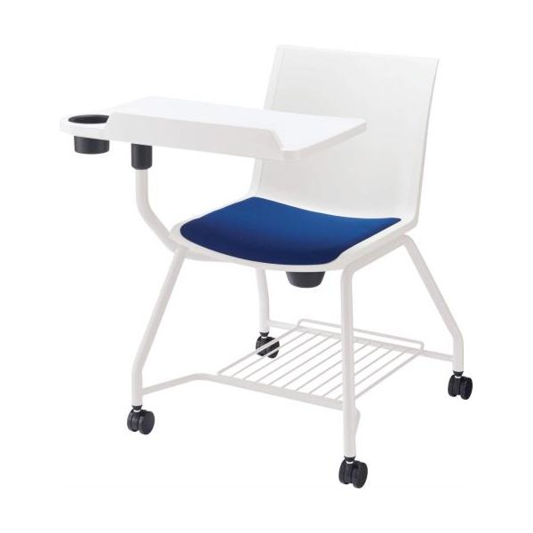 (LINEクーポン有)【即納在庫品】「直送」【個人宅配送不可】エスコ EA956XA-131 直送 代引不可・他メーカー同梱不可 ビジネスチェアー メモ台付／ダークブルー EA956XA131