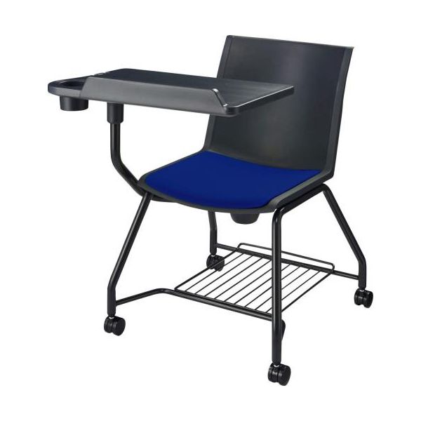 (LINEクーポン有)【即納在庫品】「直送」【個人宅配送不可】エスコ EA956XA-134 直送 代引不可・他メーカー同梱不可 ビジネスチェアー メモ台付／ダークブルー EA956XA134