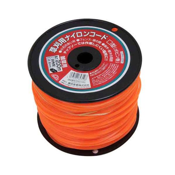 【予約受付中】【4月中旬以降入荷予定】4977292643108 ナイロンコード□型 ボビン巻 4977292643108 藤原産業 四角型 草刈用｜測定器・工具のイーデンキ