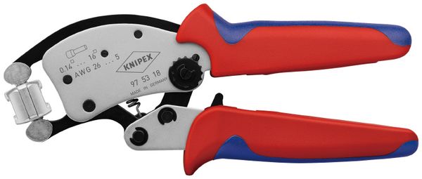 (LINEクーポン有)クニペックス KNIPEX 9753-18SB マルチアシジャストワイヤーエンド圧着ペンチ 975318SB 28,625円