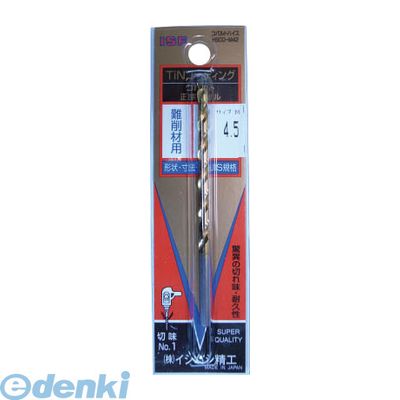 (LINEクーポン有)イシハシ精工 IS TCOD-4.3 TINコバルト正宗ドリル 4．3mm 10入 TCOD4.3