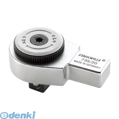 (LINEクーポン有)スタビレー:STAHLWILLE： STAHLWILLE 735/20 トルクレンチ差替ヘッド 1/2SQラチェット 735/20 トルクレンチ用ラチェットヘッド