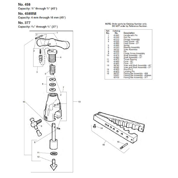 (LINEクーポン有)リジッド RIDGID 39742 ヨークアンドシャフト アッセンブリー F/458-J