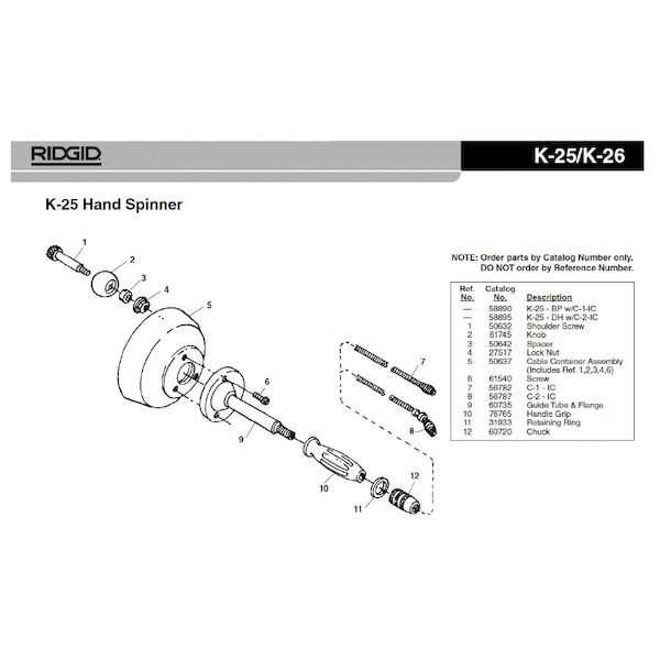 (LINEクーポン有)リジッド RIDGID 60720 A-2725 チャック F/K-36