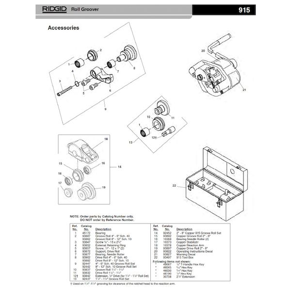 (LINEクーポン有)リジッド RIDGID 93882 200-300A ドライブロール F/915