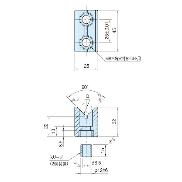 (LINEクーポン有)イマオコーポレーション IMAO BJ440-08032 Vブロック BJ44008032｜測定器・工具のイーデンキ