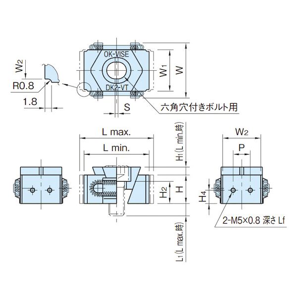 (LINEクーポン有)イマオコーポレーション IMAO BK2-VT-T OKバイス タップ穴タイプ BK2VTT