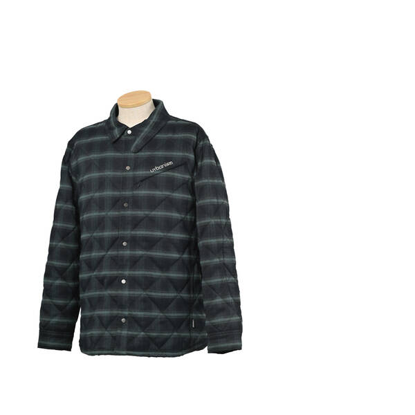 J-AMBLE UNJ-119/BK/GR/LL urbanism (アーバニズム) バイク用 キルティングシャツジャケット ブラック/グリーン LL UNJ-119 UNJ119BKGRLL