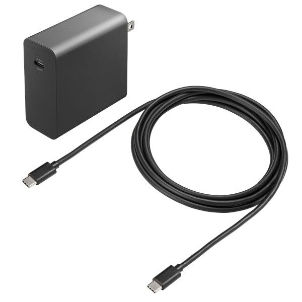 (LINEクーポン有)サンワサプライ ACA-PD93BK USB PD対応AC充電器 PD100W・TypeCケーブル付き ACAPD93BK