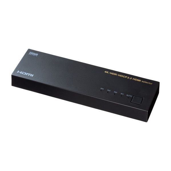(LINEクーポン有)サンワサプライ SW-HDR41LN 4K・HDR・HDCP2．2対応HDMI切替器 4入力・1出力 SWHDR41LN