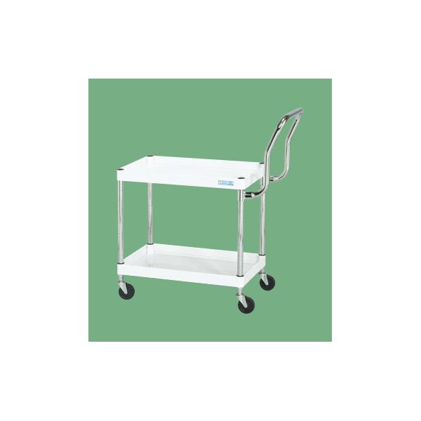 (LINEクーポン有)【個人宅配送不可】サカエ SAKAE CSP-7562LHTW 直送 代引不可・他メーカー同梱不可 CSパールワゴン 軽量取手ハイタイプ／ゴム車／H600／2段 CSP7562LHTW｜測定器・工具のイーデンキ