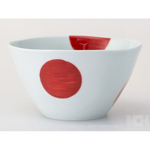(LINEクーポン有)西海陶器 25360 【3個入】 しゃぼん Vボウル L・赤