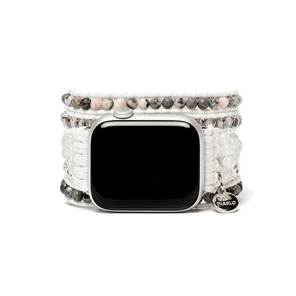 (LINEクーポン有)【個数：1個】CD23471AW 直送 代引不可・他メーカー同梱不可 CAPE DIABLO Apple Watch用バンド ホワイトラブラドライト for Apple Watch 38－45mm Sサイズ