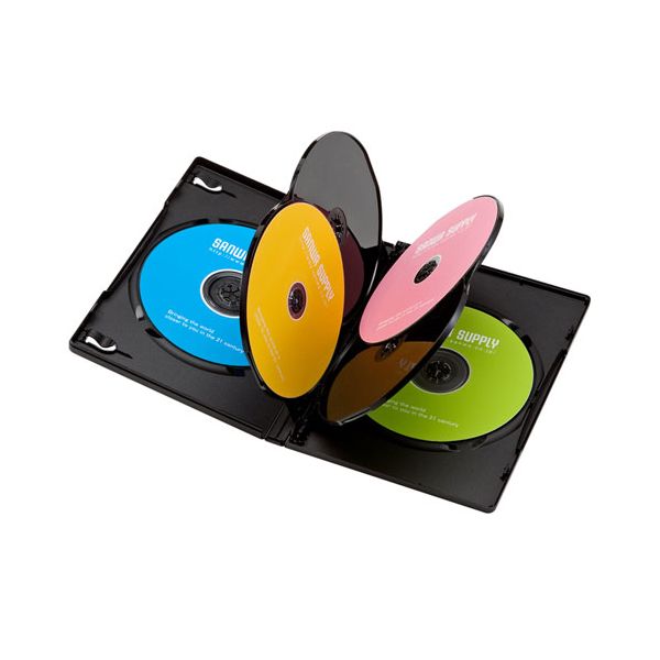 (LINEクーポン有)【個数：1個】DVD-TN6-10BKNX5 直送 代引不可・他メーカー同梱不可 5個セット 10枚×5 サンワサプライ DVDトールケース 6枚収納・10枚セット・ブラック DVDTN610BKNX5