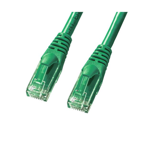 (LINEクーポン有)【個数：1個】KB-T6AY-05GX5 直送 代引不可・他メーカー同梱不可 5個セット サンワサプライ カテゴリ6Aより線LANケーブル 5m グリーン KBT6AY05GX5