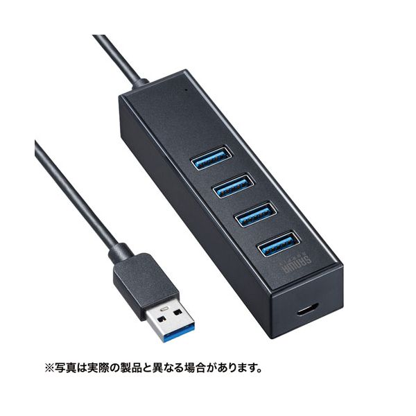 (LINEクーポン有)【個数：1個】USB-3H405BKNX5 直送 代引不可・他メーカー同梱不可 5個セット サンワサプライ 磁石付USB3．2Gen1 4ポートハブ USB3H405BKNX5
