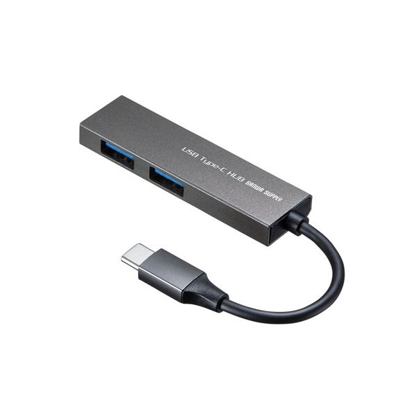 【個数:1個】USB-3TCH24SNX5 直送 代引不可・他メーカー同梱不可 5個セット サンワサプライ USB Type−C 2ポートスリムハブ USB3TCH24SNX5|測定器・工具のイーデンキ