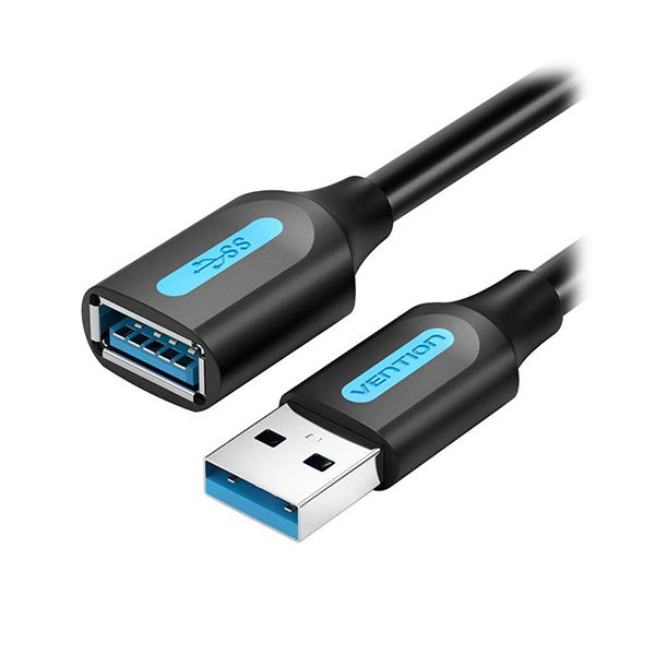 (LINEクーポン有)【個数：1個】CB-7460X5 直送 代引不可・他メーカー同梱不可 5個セット VENTION USB 3．0 A Male to A Female 延長ケーブル 3m Black PVC Type CB7460X5