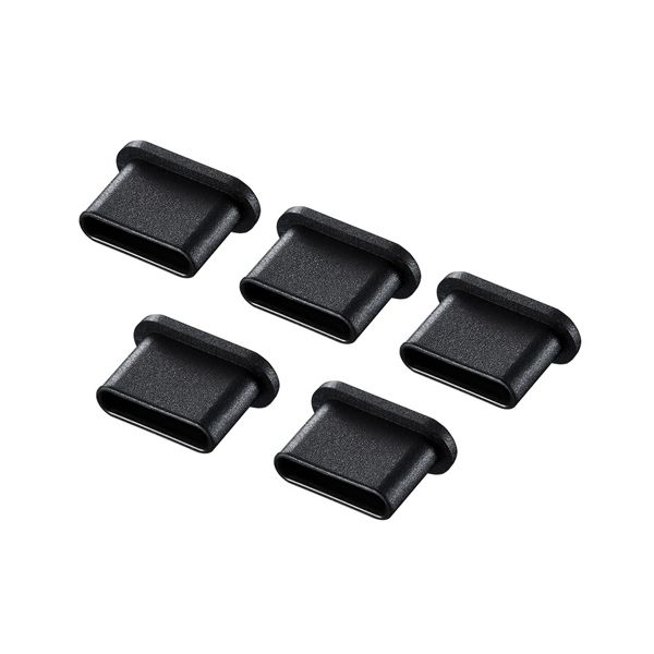 (LINEクーポン有)【個数：1個】TK-CAP6BKX10 直送 代引不可・他メーカー同梱不可 10個セット サンワサプライ タイプCコネクタキャップ TKCAP6BKX10