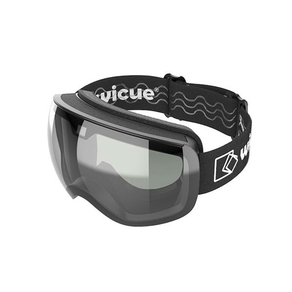(LINEクーポン有)VR2101-BK 直送 代引不可・他メーカー同梱不可 ウィキューダイレクト WiCUE 0．1秒瞬間調光スキーゴーグル スマート液晶 ブラック VR2101BK
